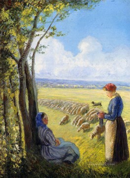 Camille Pissarro Painting - pastoras camille pissarro